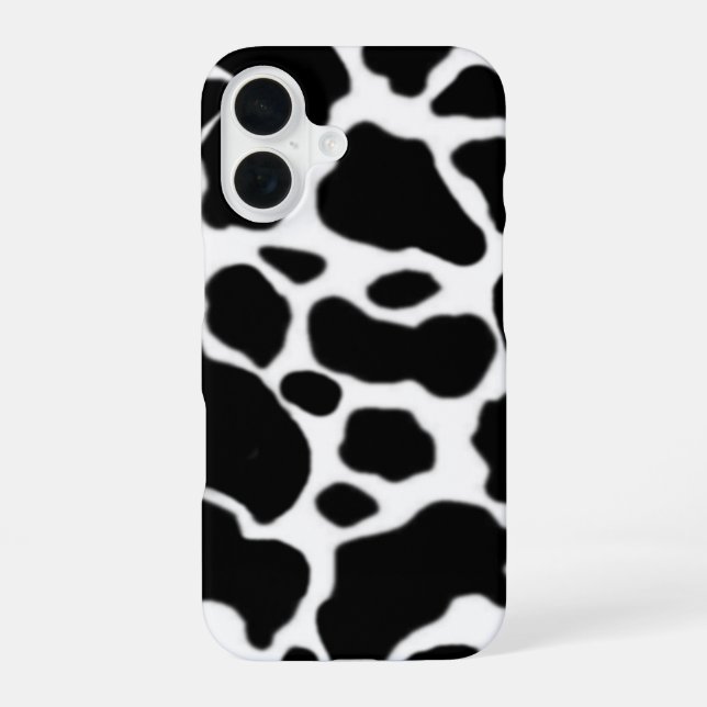 Funda Para iPhone 16 Patrón de piel de vaca (Reverso )
