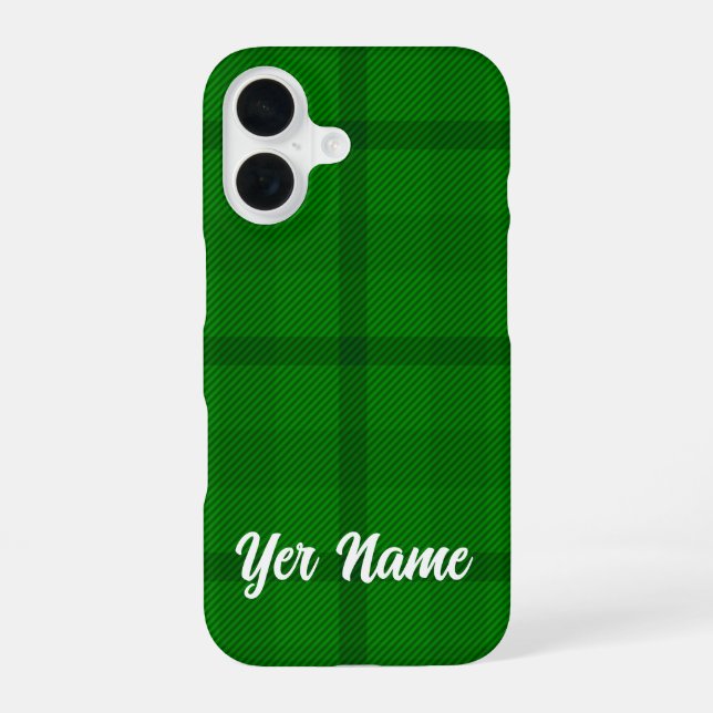 Funda Para iPhone 16 Patrón de plástico verde - (Reverso )