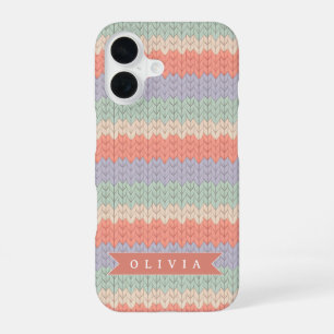 Funda Para iPhone 16 Patrón de punto personalizado escandinavo pastel c