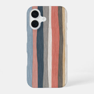 Funda Para iPhone 16 Patrón de rayas de acuarela vintage