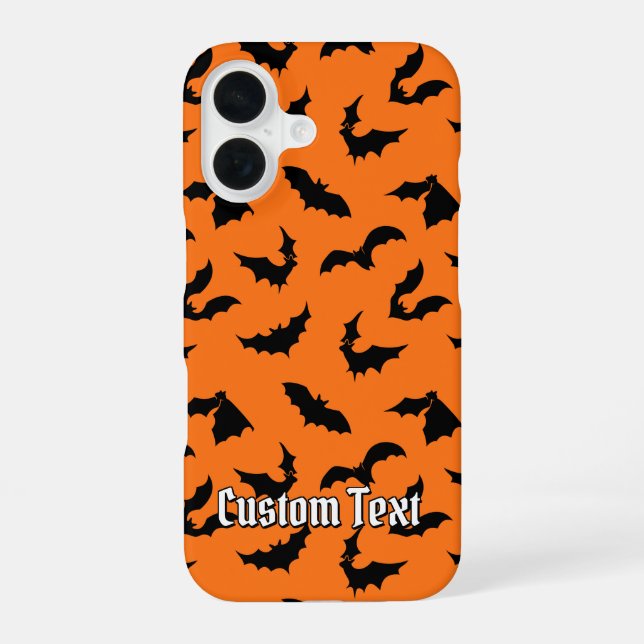 Funda Para iPhone 16 Patrón de siluetas de murciélagos (Reverso )
