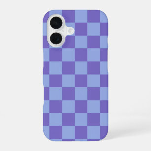 Funda Para iPhone 16 Patrón de tablero de mandos azul y lavanda