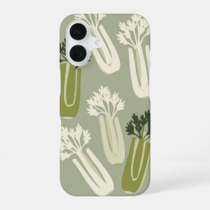 Funda Para iPhone 16 Patrón de tallo de apio vintage