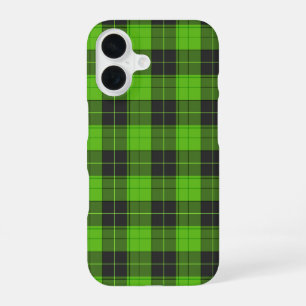 Funda Para iPhone 16 Patrón de tartán simple en verde oscuro