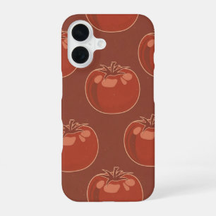 Funda Para iPhone 16 Patrón de tomate entero vintage
