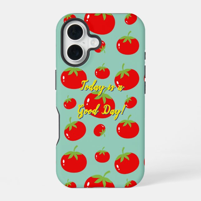 Funda Para iPhone 16 Patrón de tomate rojo (Reverso )