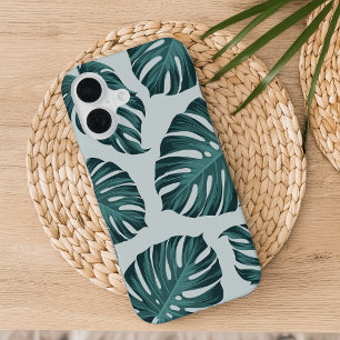 Funda Para iPhone 16 Patrón de verano de las hojas tropicales botánicas