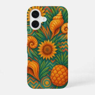 Funda Para iPhone 16 Patrón de verano vibrante - Temporada tropical