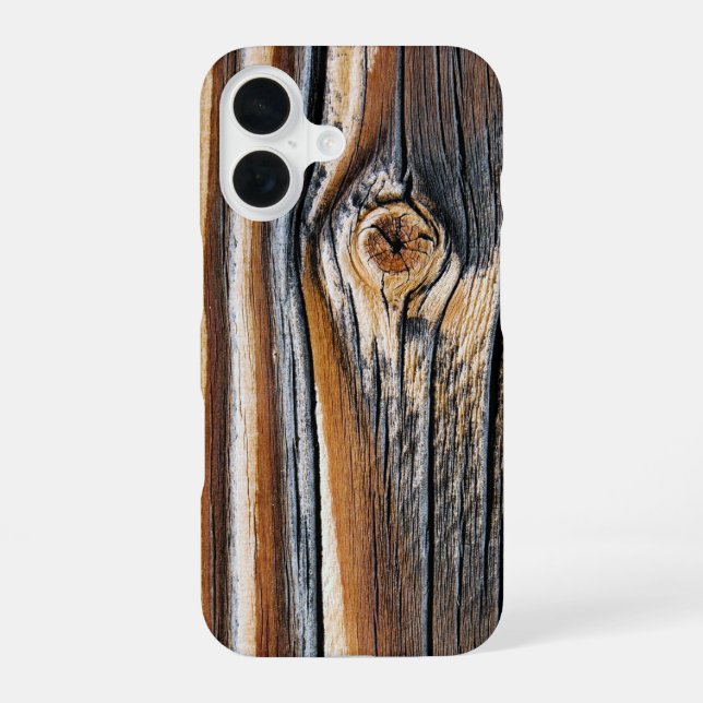 Funda Para iPhone 16 Patrón de veta de madera COOL (Reverso )
