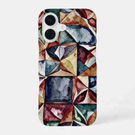 Funda Para iPhone 16 Patrón digital geométrico abstracto moderno 55