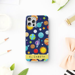 Funda Para iPhone 16 Patrón Espacial, Planetas, Estrellas, Cosmos, Tu N