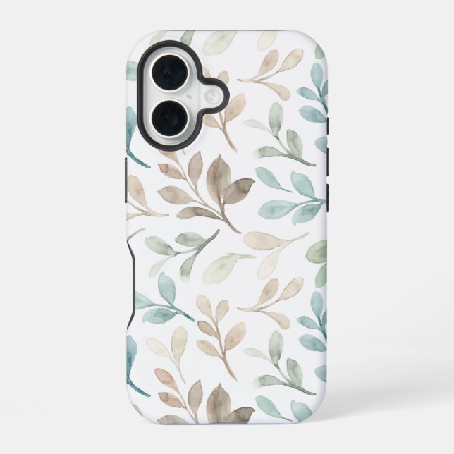 Funda Para iPhone 16 Patrón floral de acuarela (Reverso )