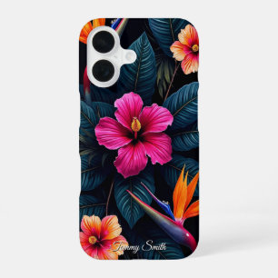 Funda Para iPhone 16 Patrón floral del paraíso tropical Vibrante Botá