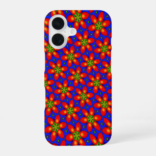 Funda Para iPhone 16 Patrón floral rojo curado