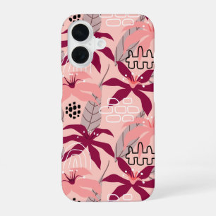 Funda Para iPhone 16 Patrón floral tropical moderno