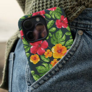 Funda Para iPhone 16 Patrón floral tropical vibrante