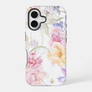 Funda Para iPhone 16 Patrón fluido de acuarela floral