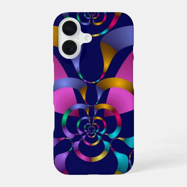 Funda Para iPhone 16 Patrón geométrico abstracto colorido 70 (Reverso )
