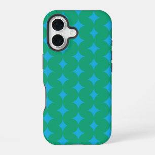 Funda Para iPhone 16 Patrón geométrico modernista de mediados de siglo 