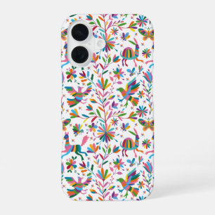 Funda Para iPhone 16 Patrón luminoso estilo otomano mexicano