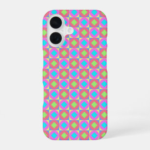 Funda Para iPhone 16 Patrón psicodélico abstracto geométrico vibrante