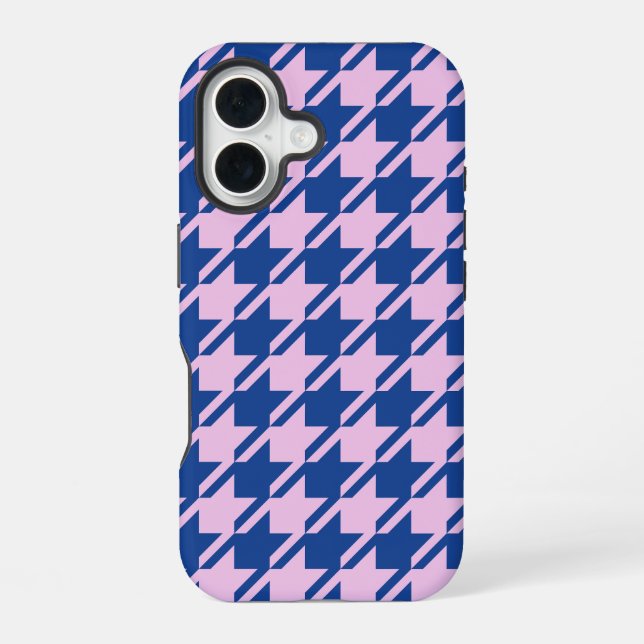 Funda Para iPhone 16 Patrón rosa y azul de Houndstap (Reverso )