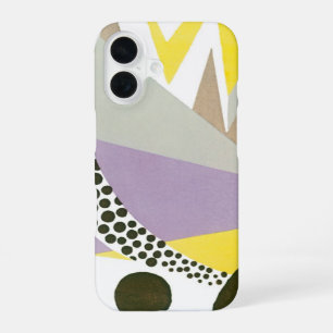 Funda Para iPhone 16 Patrón Zig Zag de lunares de jazz Art Deco retro