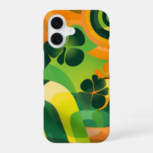 FUNDA PARA iPhone 16 PATRONES ABSTRACTOS IRLANDESES AMARILLOS NARANJAS