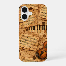 Funda Para iPhone 16 Patrones Estéticos de la Oscura Academia Vintage