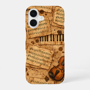 Funda Para iPhone 16 Patrones Estéticos de la Oscura Academia Vintage