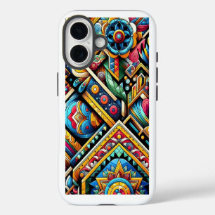Funda Para iPhone 16 Patrones geométricos vívidos