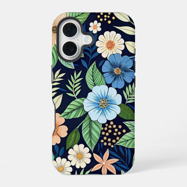 Funda Para iPhone 16 Pattern Beautiful wildflowers (Reverso )