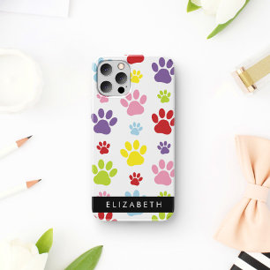 Funda Para iPhone 16 Paws coloridos, Patrón de garras, Paws de perros,