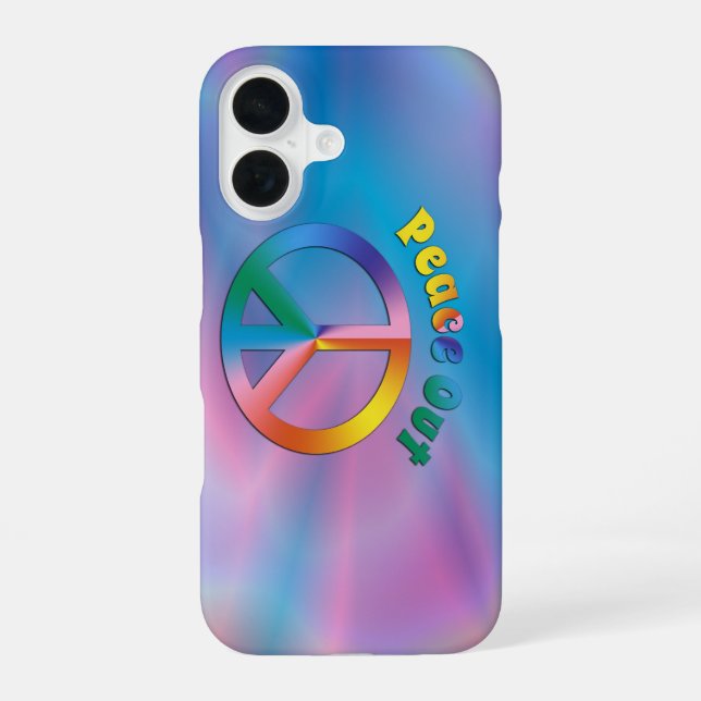 Funda Para iPhone 16 ¡Paz fuera! (Reverso )