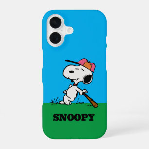 Funda Para iPhone 16 Peanuts Snoopy al bate