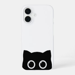 Funda Para iPhone 16 Peeking Black Cat
