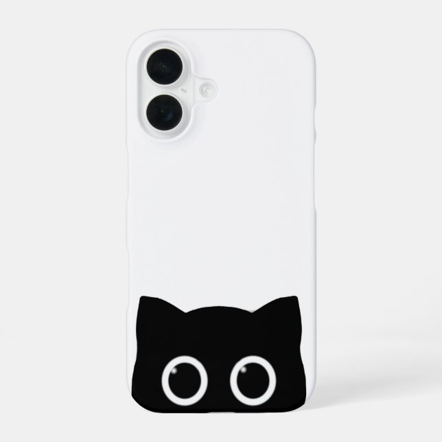Funda Para iPhone 16 Peeking Black Cat (Reverso )