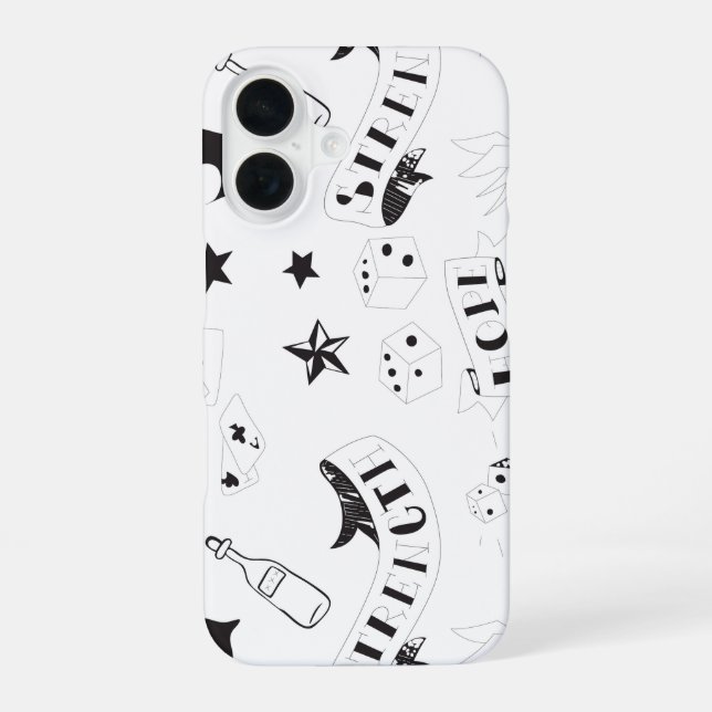 Funda Para iPhone 16 Pegatinas de Flash de Tatuaje Esperanza (Reverso )