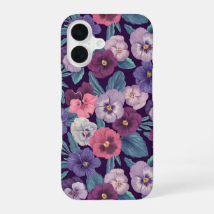 Funda Para iPhone 16 Pensamientos coloridos sobre violeta profundo