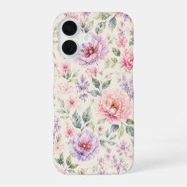 Funda Para iPhone 16 Peonía floral de acuarela suave