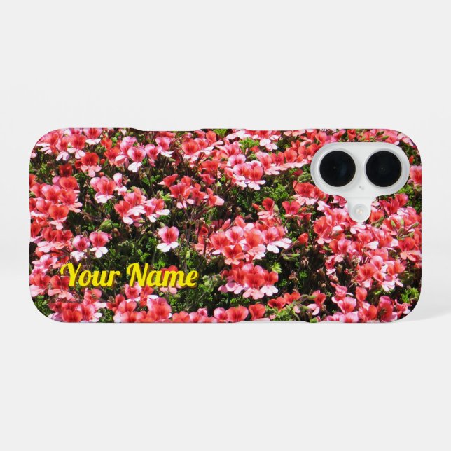 Funda Para iPhone 16 Pequeñas Flores Rosadas -  (Reverso Horizontal)