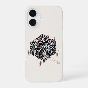 Funda Para iPhone 16 Perdido en el código QR – Arte Geek Maze