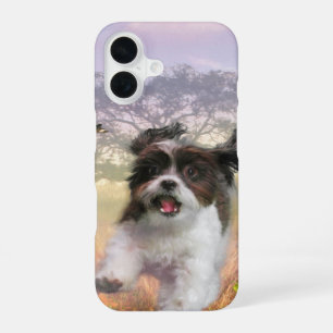 Funda Para iPhone 16 Perro Lhasa Apso de Alta Cola a Casa