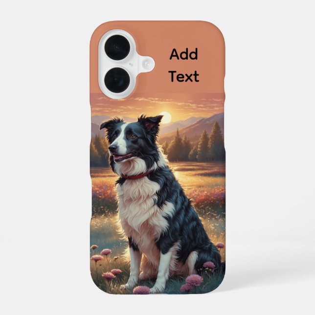 Funda Para iPhone 16 Perro pastor Border Collie (Reverso )
