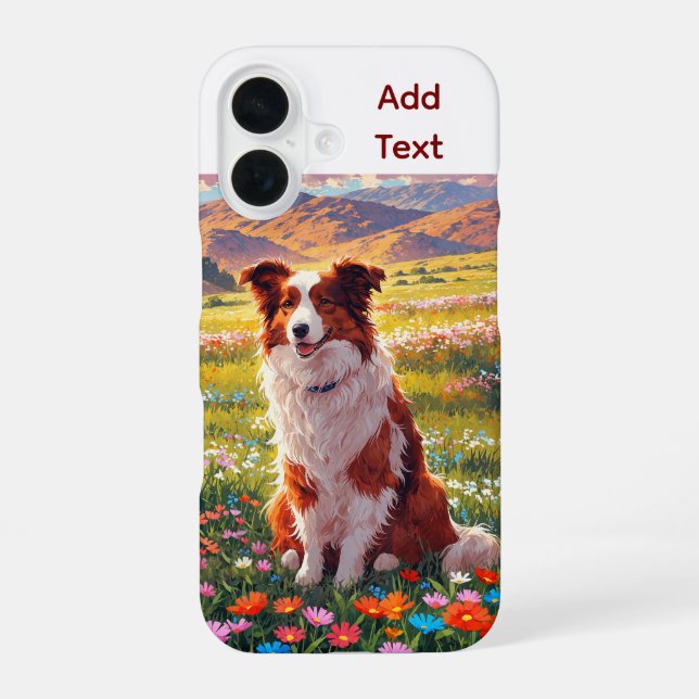 Funda Para iPhone 16 Perro pastor Border Collie (Reverso )
