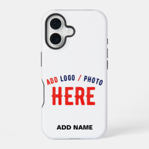 FUNDA PARA iPhone 16 PERSONALIZABLE MODERNO ESTILO BLANCO VERIFICADO MA