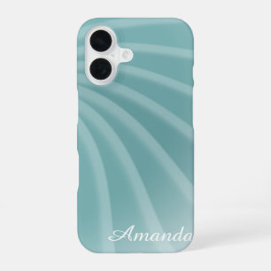 Funda Para iPhone 16 Personalizable - Moderno Estilo Pastel Verde Turqu