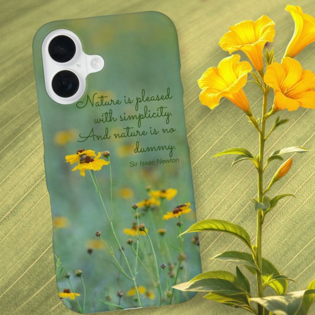 Funda Para iPhone 16 Personalizado de fotos de flores silvestres amaril (phone case back template text yellow wildflowers vertical format)