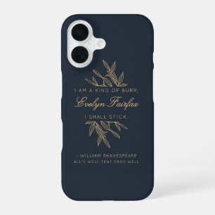 Funda Para iPhone 16 Personalizado Elegant Moderno Botanical Witty Cita