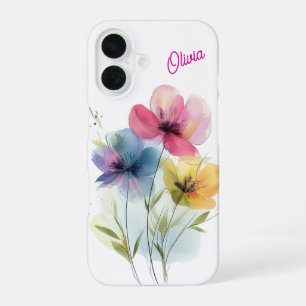 Funda Para iPhone 16 Personalizado Iphone 16 Estuche Watercolor Floral